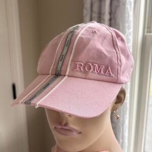 y2k 2000s pink roma hat embroidered baseball cap soft girl 2000s